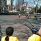 in a tank top at bike polo tournament, yelling at the sun "tan meeeeeee!" 